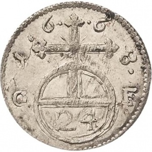 Реверс монеты Пруссия, 1/24 талера, 1667-1668