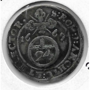 Реверс монеты Пруссия, 1/24 талера, 1668-1675