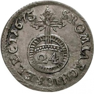 Реверс монеты Пруссия, 1/24 талера, 1675