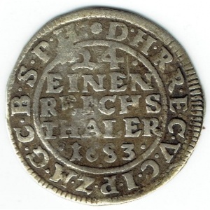 Реверс монеты Пруссия, 1/24 талера, 1683-1687