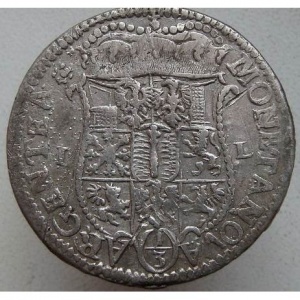 Реверс монеты Пруссия, ⅓ талера, 1668-1675