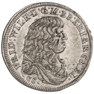 Аверс монеты Пруссия, ⅔ талера, 1675-1676