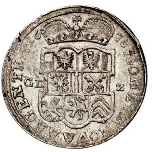 Реверс монеты Пруссия, ⅔ талера, 1675-1683