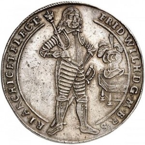 Аверс монеты Пруссия, 1 талер, 1651-1653