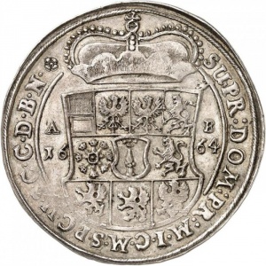Реверс монеты Пруссия, 1 талер, 1664-1665