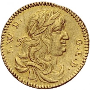 Аверс монеты Пруссия, ½ дуката, 1670-1685