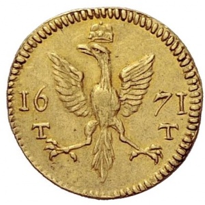 Реверс монеты Пруссия, ½ дуката, 1670-1685
