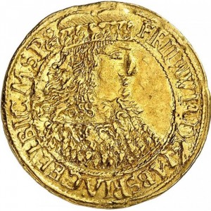 Аверс монеты Пруссия, 1 дукат, 1648, Герб с 5 полями