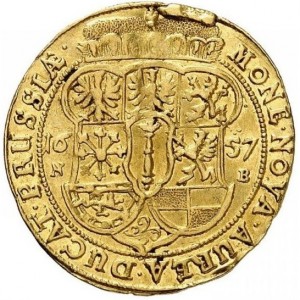 Реверс монеты Пруссия, 1 дукат, 1657-1658