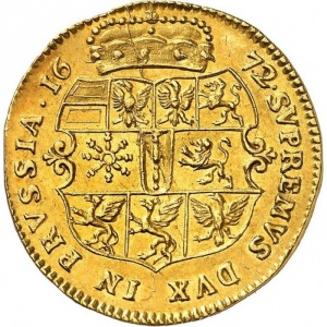 Реверс монеты Пруссия, 2 дуката, 1670-1686