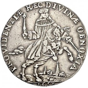 Аверс монеты Пруссия, ½ талера, 1658, Достижение суверенитета над Восточной Пруссией /отметка МД "AB"/