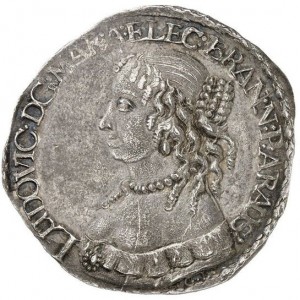 Аверс монеты Пруссия, ½ талера, 1667, Смерть жены Фридриха Вильгельма, Луизы Генриетты /6-строчная надпись на реверсе/