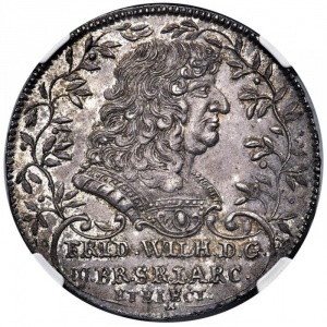 Аверс монеты Пруссия, 1 талер, 1679, Победа над Швецией за Померанию