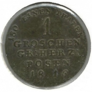 Реверс монеты Пруссия, 1 грош, 1816-1817