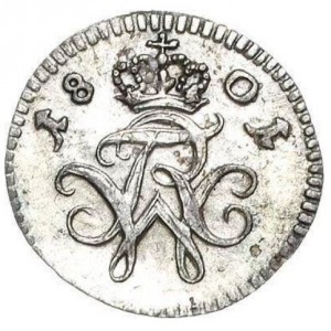 Аверс монеты Пруссия, 1 пфенниг, 1799-1803