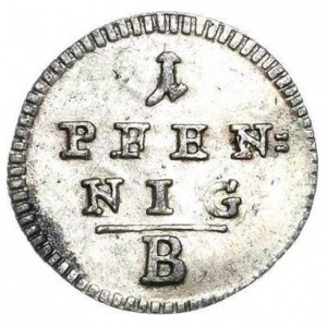 Реверс монеты Пруссия, 1 пфенниг, 1799-1803