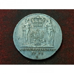Реверс монеты Пруссия, ⅔ талера, 1792, Малый бюст
