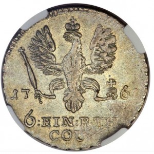 Реверс монеты Пруссия, ⅙ талера, 1761