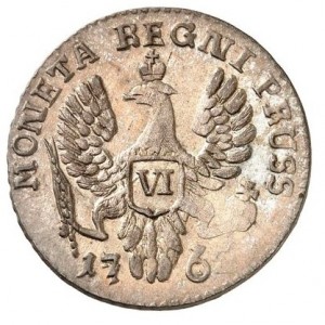 Реверс монеты Пруссия, 6 грошей, 1759-1762