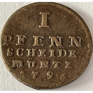 Реверс монеты Брауншвейг-Люнебург, 1 пфенниг, 1768-1821
