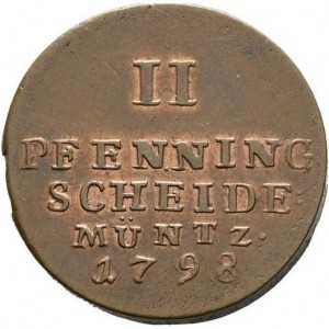 Реверс монеты Брауншвейг-Люнебург, 2 пфеннига, 1794-1807