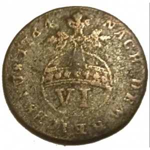 Реверс монеты Брауншвейг-Люнебург, 6 пфеннигов, 1763-1764