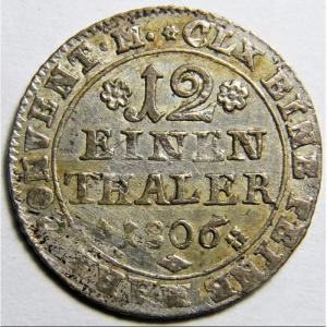 Реверс монеты Брауншвейг-Люнебург, ¹⁄₁₂ талера, 1760-1807