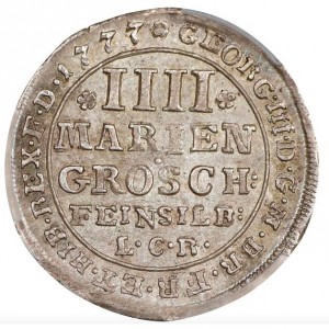 Реверс монеты Брауншвейг-Люнебург, 4 мариенгроша, 1762-1788