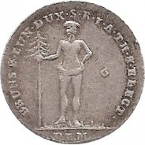 Реверс монеты Брауншвейг-Люнебург, ⅙ талера, 1793-1800