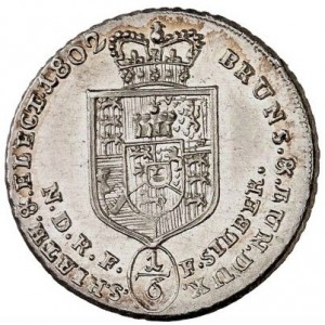 Реверс монеты Брауншвейг-Люнебург, ⅙ талера, 1802-1804