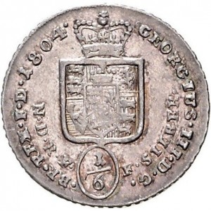 Аверс монеты Брауншвейг-Люнебург, ⅙ талера, 1804