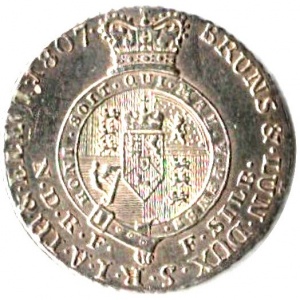 Реверс монеты Брауншвейг-Люнебург, ⅙ талера, 1807