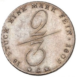 Реверс монеты Брауншвейг-Люнебург, ⅔ талера, 1801-1802