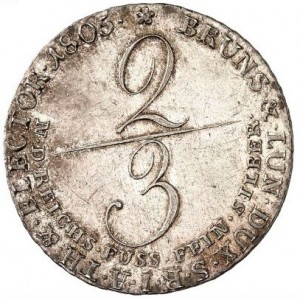 Реверс монеты Брауншвейг-Люнебург, ⅔ талера, 1805-1807