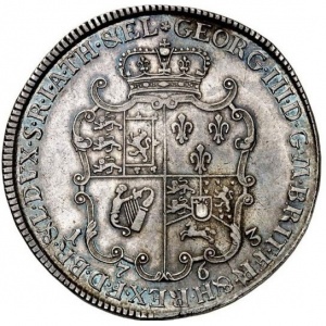 Аверс монеты Брауншвейг-Люнебург, 1 талер, 1763, Шахта Лаутенталь