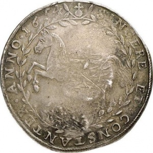 Реверс монеты Брауншвейг-Люнебург, 1 ефимок, 1655