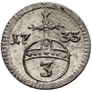 Реверс монеты Брауншвейг-Люнебург, 3 пфеннига, 1731-1751