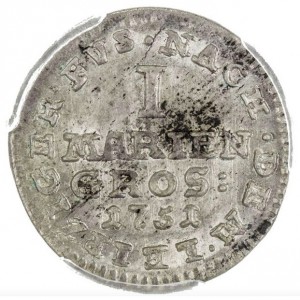 Реверс монеты Брауншвейг-Люнебург, 1 мариенгрош, 1738-1758