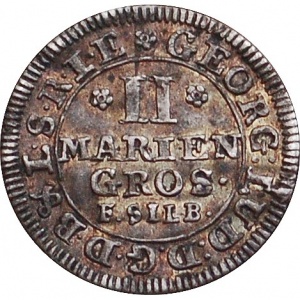 Реверс монеты Брауншвейг-Люнебург, 2 мариенгроша, 1700-1705