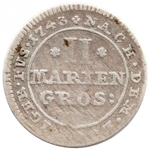Реверс монеты Брауншвейг-Люнебург, 2 мариенгроша, 1741-1760