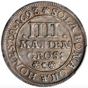 Реверс монеты Брауншвейг-Люнебург, 4 мариенгроша, 1693-1697