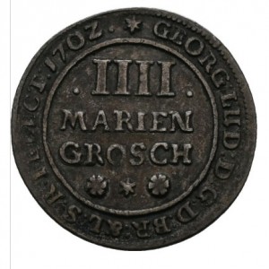 Реверс монеты Брауншвейг-Люнебург, 4 мариенгроша, 1700-1710