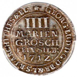 Реверс монеты Брауншвейг-Люнебург, 4 мариенгроша, 1711-1714