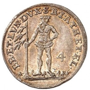 Реверс монеты Брауншвейг-Люнебург, 4 мариенгроша, 1730-1760