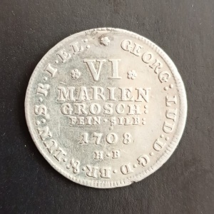 Реверс монеты Брауншвейг-Люнебург, 6 мариенгрошей, 1708-1709