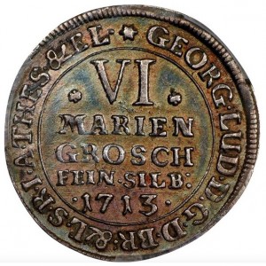Реверс монеты Брауншвейг-Люнебург, 6 мариенгрошей, 1712-1715
