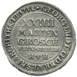 Реверс монеты Брауншвейг-Люнебург, 24 мариенгроша, 1712-1715