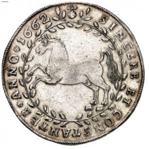 Реверс монеты Брауншвейг-Люнебург, ½ талера, 1649-1665