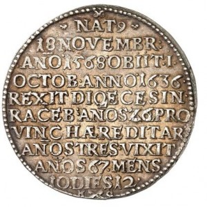 Реверс монеты Брауншвейг-Люнебург, ½ талера, 1636, Смерть Августа