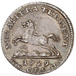 Реверс монеты Брауншвейг-Люнебург, ⅙ талера, 1727-1729